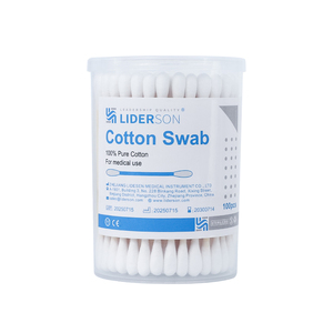 Hisopos Médicos Desechables de Algodón Natural para Limpieza Diaria o Uso Médico, Venta al Por Mayor de Fábrica - Product Image 2