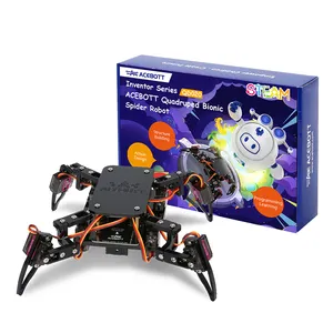 Acebot kit de brinquedo para Arduino, robô científico quadrúpede biônico, multifuncional, DIY, construção de brinquedos inteligentes, explorador de aranha