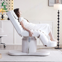 Chaise de massage de salon de beauté moderne blanche réglable Jincheng, lit de soin des cils, lit de beauté électrique de salon
