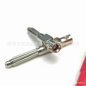 ขั้วต่อสายไฟแบบกล้วยทองแดง 4 มม. ชุบนิกเกิล สำหรับการทดสอบกระแสไฟสูง - Product Image 1