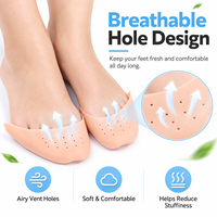 Protections d'orteils en silicone réutilisables, coussinets souples en gel pour l'avant-pied, pour danseurs, pointes et talons hauts