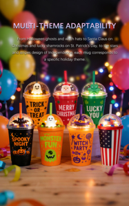 Vaso promocional con logotipo personalizado, de plástico PS de grado alimenticio, con luz LED activada por líquido, para recuerdos de fiesta, hecho en Vietnam. - Product Image 6