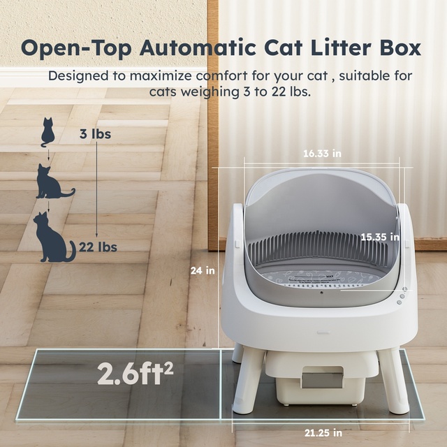 For Automatic Plastic Litter Box-Eco-Friendly Large Capacity App-Free | Beginner-Friendly Saves Time & Easy to Maintain