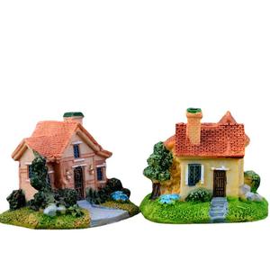 Paysage mousse jardin Villa dessin animé mignon <span class=keywords><strong>petite</strong></span> maison modèle bricolage résine décoratif petits ornements - Product Image 1