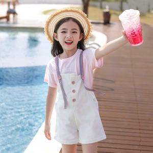 Conjunto de Camisa de Algodón para Bebé, Pantalón con Tirantes y Corbata de Moño para Verano, Compra al por Mayor de China - Product Image 3