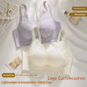 Reggiseno con Logo Personalizzabile, <span class=keywords><strong>Senza</strong></span> <span class=keywords><strong>Ferretto</strong></span>, Regolabile, Invisibile, con Effetto Push-up, Anti-cedimento, Coppa Traforata - Product Image 1