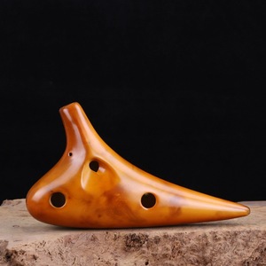 Ocarina de cerámica ahumada de 12 agujeros, tipo Alto C, instrumento de viento tradicional portátil, instrumento musical nacional para la enseñanza de música. - Product Image 6