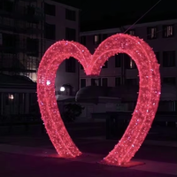 2024 décoration de mariage extérieure éclairage saint valentin Led lettre d'amour lumière forme de coeur Led arc Motif lumière