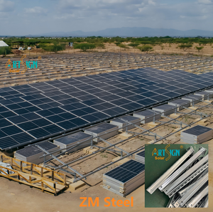 ART SIGN | <span class=keywords><strong>Kit</strong></span> de Montaje de Paneles Solares con Protección Anticorrosión de Zn, Alu y Mg para Concreto y Terreno Plano, Solución para Sistemas de Energía <span class=keywords><strong>Solar</strong></span> - Product Image 1