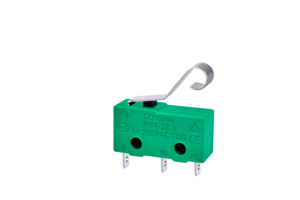 Microinterruptor 5A 125/250V CA SPDT 1NO 1NC con palanca de rodillo de bisagra metálica, tipo botón de acción rápida, 3 pines - Product Image 5