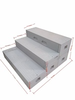 Scène de chœur pliable en plastique moderne multifonctionnelle avec design rabattable - Portable et durable pour les événements en intérieur/extérieur