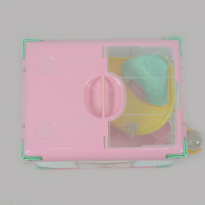 Jaula de plástico para hámster pequeño, casa de hámster rosa, pequeña, adecuada para la doméstica - Product Image 5