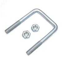 Boulons en U carrés CLASSE 4, fixations filetées de précision, acier structurel/acier doux, cadres, colliers de serrage pour tuyaux, installations mécaniques