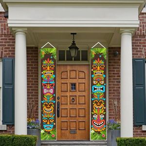 Decorazione per Festa Hawaiana Luau, Insegna Tropicale Tiki per Porta o Veranda, Banner per Festa di Compleanno <span class=keywords><strong>Aloha</strong></span> o Carnevale - Product Image 4