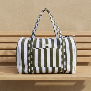 Stylish Durable Lightweight Large Capacity Eco-Friendly Duffle Bag Handcrafted Cotton Machine Quilted Zipper <b>Block</b> Print Trendy - Product Image 2