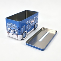 Boîte à mouchoirs en forme de bus personnalisée de haute qualité, en métal de qualité alimentaire, pour serviettes, bonbons, biscuits, cadeaux, décoration OEM/ODM