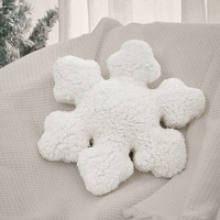 Coussins décoratifs de Noël en forme de flocon de neige blanc de haute qualité, coussins décoratifs pour la décoration de la maison