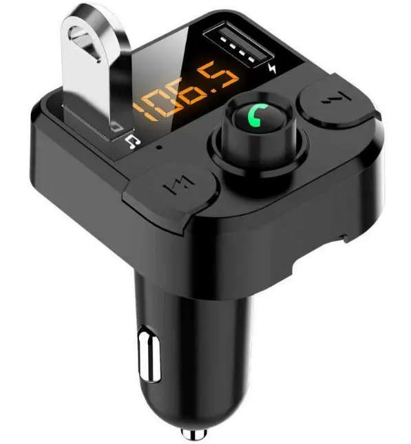 BT36B-transmisor FM BT para coche, reproductor de música MP3, BT 5,0, inalámbrico, llamada manos libres, cargador de coche USB Dual