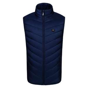 Gilet chauffant USB pour hommes (jusqu'à 4XL) - 11 zones <span class=keywords><strong>de</strong></span> chauffage infrarouge, gilet d'hiver électrique pour le sport et la randonnée - Product Image 1