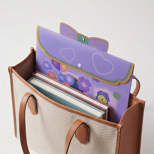 En gros, classeur A4 en plastique à paillettes, mignon, avec bouton-pression, pour l'école et les enfants - Product Image 2