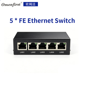 Mini commutateur Ethernet 5 ports 10/100 Mbps, Hub Ethernet rapide non géré, commutateur de bureau, prise en charge de l'entrée DC 5V-12V pour la maison et le bureau - Product Image 1