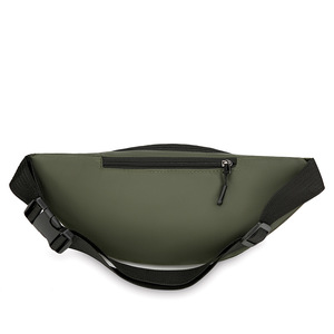 Men's Waist Bag Oxford Cloth Waterproof Wear Resistant Outdoor Sports Running Travel Chest Pack Dark Gray Black Military Green - Product Image 4