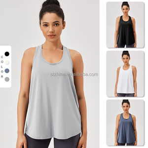 Nouveau chemisier <span class=keywords><strong>de</strong></span> sport pour femmes lâche licou gilet Yoga vêtements séchage rapide respirant confortable gratuit sans manches Fitness <span class=keywords><strong>haut</strong></span> <span class=keywords><strong>de</strong></span> course - Product Image 2