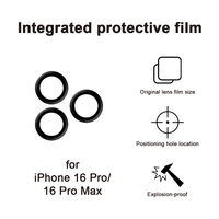 Protection d'objectif d'appareil photo pour téléphones mobiles iPhone 16 15 Pro Max, protection d'objectif d'appareil photo en saphir pour iPhone 16 17 18 Pro