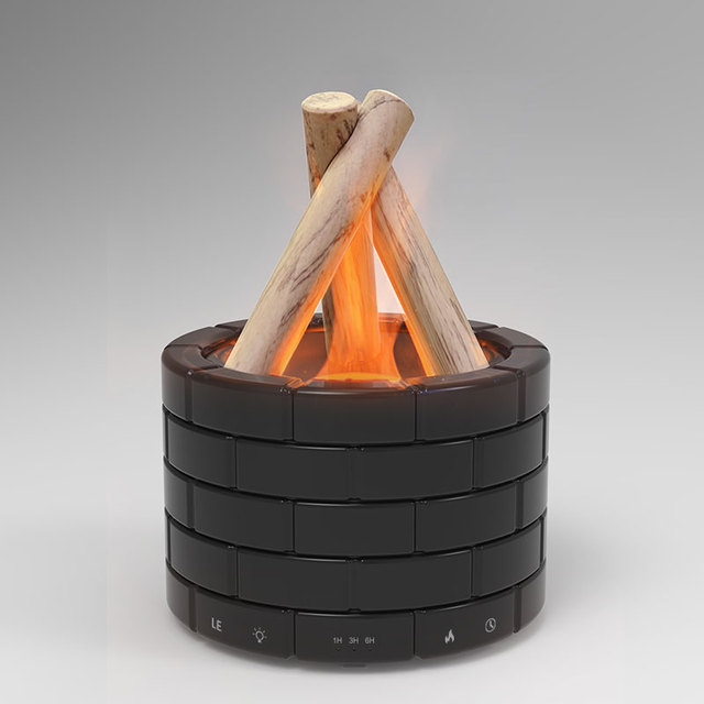 Smart Electronic USB Simulated Fire Aroma Diffuser Essential Oil Ultrasonic Flame Humidifier