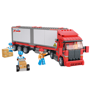 Série Bus - Train de marchandises à double wagon - Blocs de construction modulaires - Modèle de ville - Jouet pour <span class=keywords><strong>enfants</strong></span> - Plastique ABS - Cadeau - Product Image 1