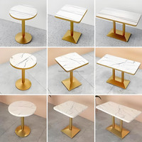 Ensemble rond de table à manger en marbre de luxe, extensible et pliable, 6 places, meubles rectangulaires en métal peu encombrants