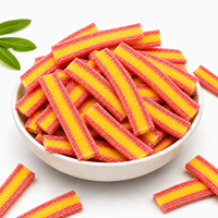 Bandes de bonbons gélifiés sucrés et acidulés, doux, moelleux, fruités, Halal, vente en gros en vrac, personnalisables OEM, arc-en-ciel, offre spéciale