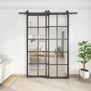 شرفة داخلية بدون إطار ، باب مكتبي زجاجي عازل للصوت من سبائك الألومنيوم المنزلقة - Product Image 5