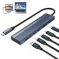Adaptateur Hub USB Type C 4K pour transfert de données USB 3.2 Gen2 10 Gbps, charge PD 100 W, station d'accueil pour ordinateur portable en stock