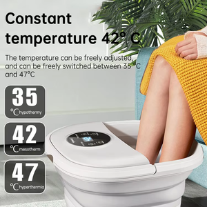 Macchina da bagno per Pedicure a vibrazione massaggiatore pieghevole multifunzione con bolle e applicazione del corpo termico - Product Image 6