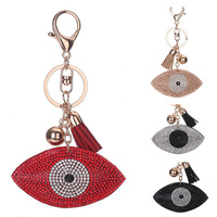 Mode Schlüssel anhänger Strass bösen Blick Schlüssel Brieftasche Tasche Schnallen Fatima Anhänger Auto halter Schlüssel ring Schlüssel bund