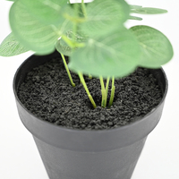 Plantes artificielles de 33 cm, feuilles d'eucalyptus en pot pour la décoration, arrangement floral, accessoires de photographie