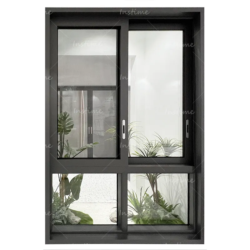 Instime çin tedarikçisi 2023 Modern lüks tasarım en iyi fiyat alüminyum profil sürgülü pencereler oturma odası için