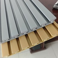 Étagère murale décorative en PVC à fentes étroites, étanche, design moderne, pour usage domestique, avec grille de présentation