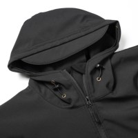 JinTeng Usine En Gros Personnalisation Pris En Charge Nouveau Style De Mode Noir Imperméable Soft Shell Tactique Voyage À Capuche Veste