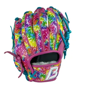 BSP批发新款Guantes De Beisbol真皮彩色棒球手套