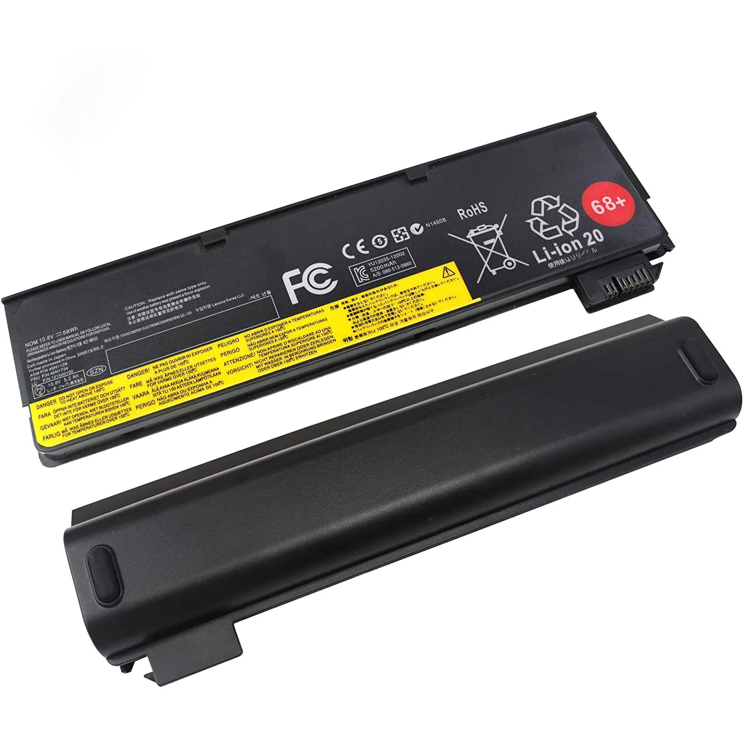 Echt 68 + 48Wh Laptop Batterij Voor Lenovo Thinkpad T440s T450 T550 X240 X250 X260 X270