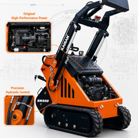 Euro 5 CE EPA Chine Fabricant Petite mini chargeuse compacte 900KG 1 tonne Mini chargeuse sur pneus à vendre Chargeuses antidérapantes Livraison rapide