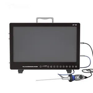 Buona qualità Full HD portatile integrato endoscopio fotocamera con Monitor medico e sorgente luminosa a Led