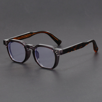 Lunettes optiques de luxe unisexes de haute qualité, montures de lunettes carrées géométriques, verres transparents solides anti-lumière bleue