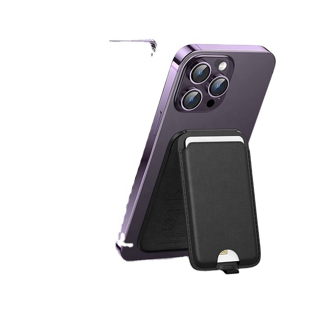 Vegan Leather Phone Wallet Stand Magnetic Card Wallet Organizer Card Holder Secure Design with Card Slot for iPhone
