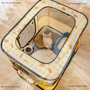 Lit isolant à fermeture à bouton de grande capacité pour chats enceintes chiens chat chien maternité lit de maternité fermé Cages pour animaux de compagnie - Product Image 2