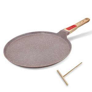 Poêle à crêpes en céramique avec poignée <span class=keywords><strong>amovible</strong></span>, série 8/10/12 pouces, revêtement antiadhésif en aluminium moulé, sans PFAS, compatible four - Product Image 1