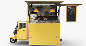 Mini camion de nourriture, remorque à café, chariots de nourriture pour petit-déjeuner rapide, cuisine mobile, remorque de barbecue d'occasion - Product Image 3