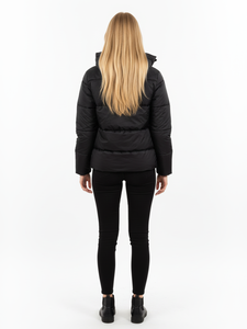 Veste d'hiver pour femmes, à capuche avec boutons en forme de corne, veste matelassée à manches longues, membrane respirante, veste matelassée - Product Image 6